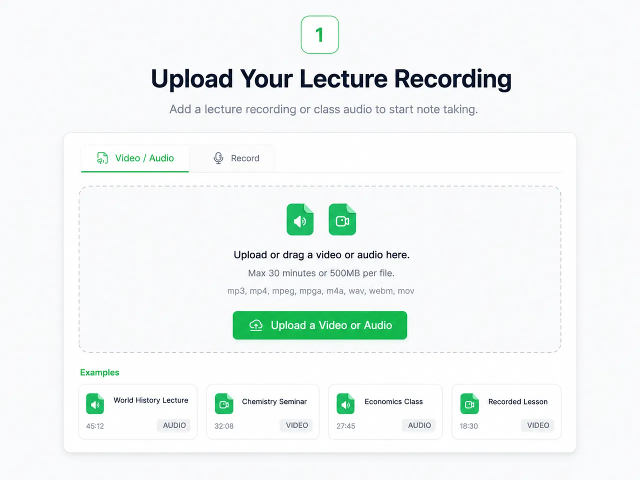Upload Your Lecture Recording