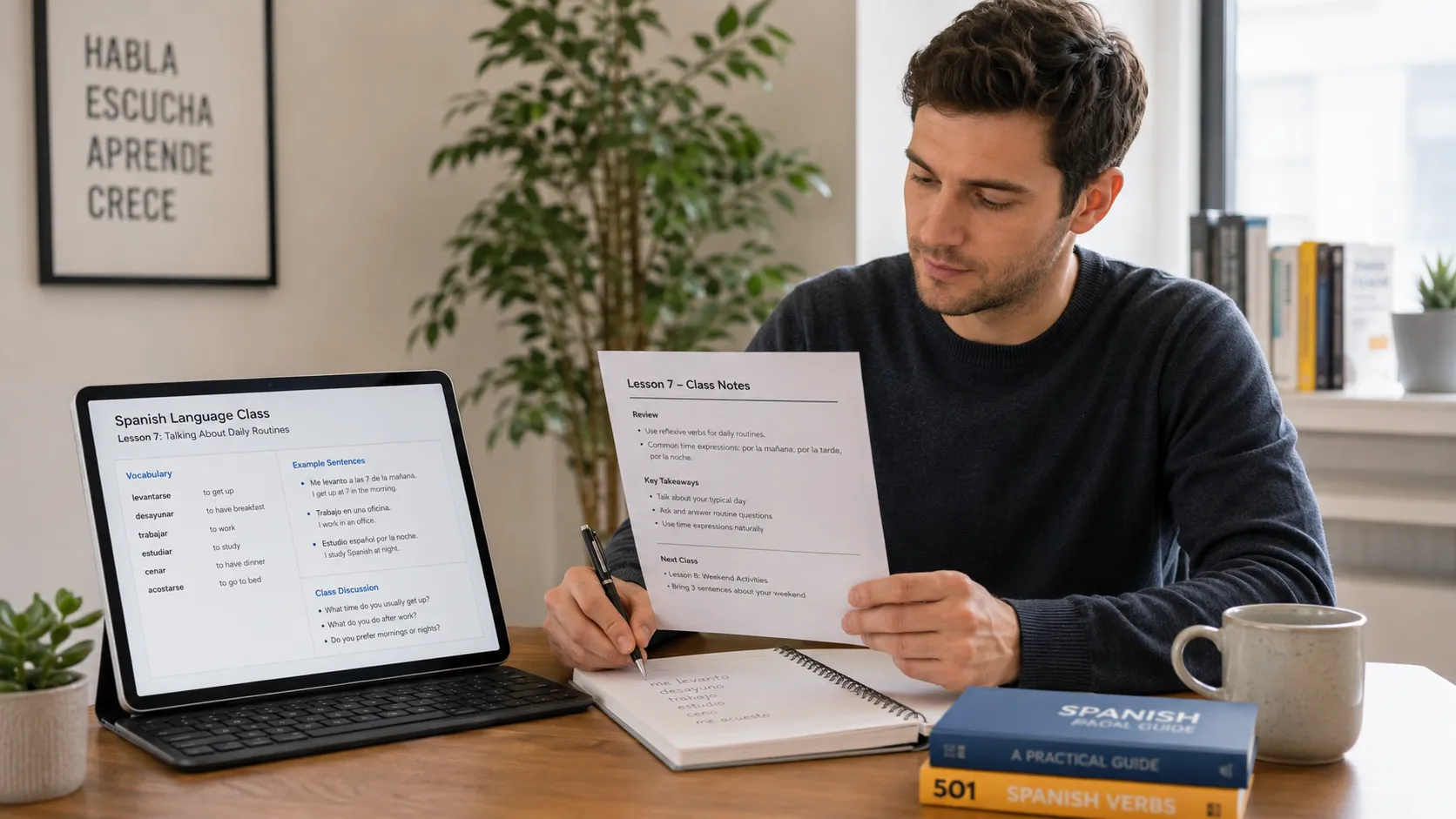 AI lecture notes for language learning classes