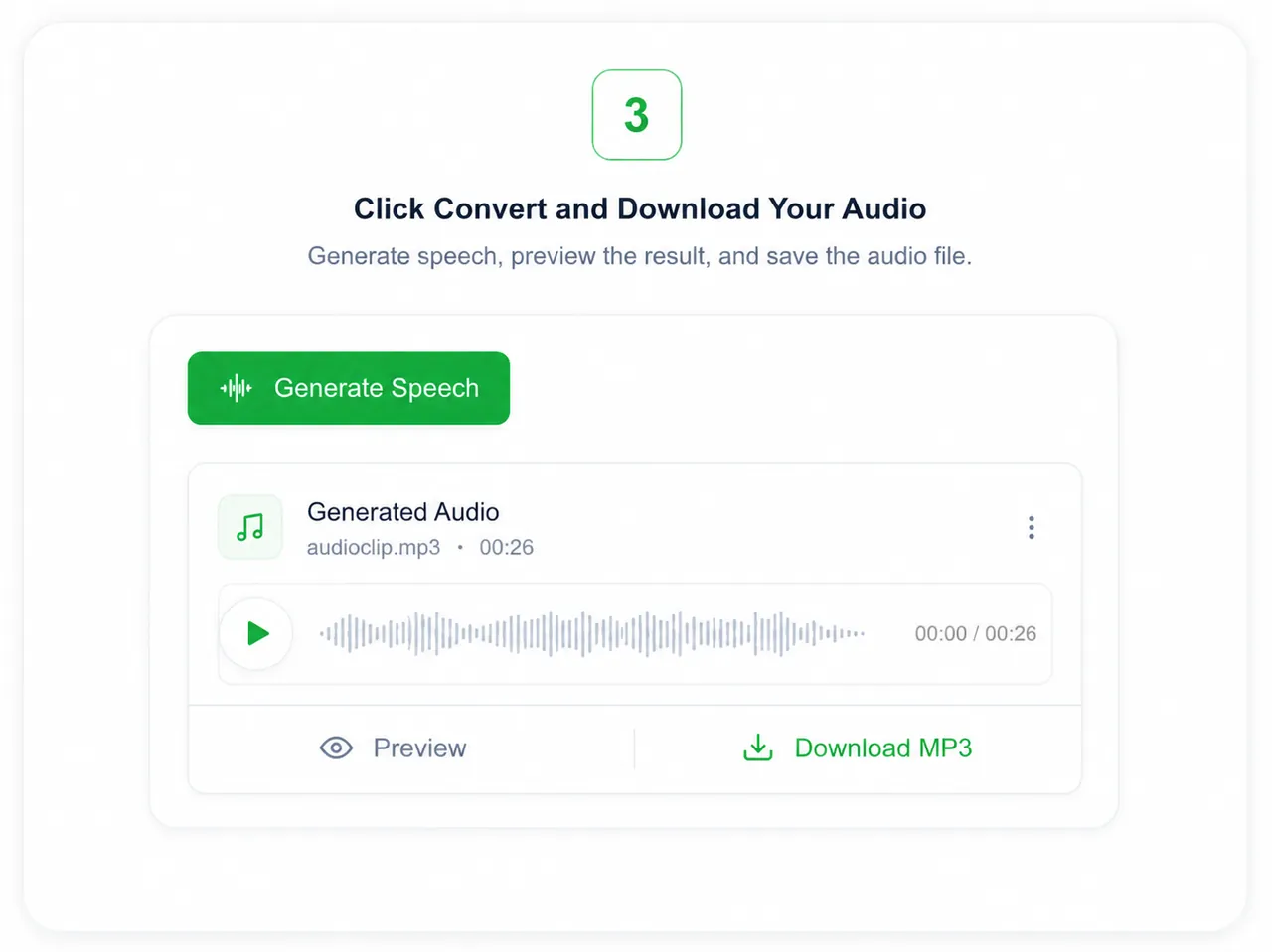 Click Convert and Download Your Audio