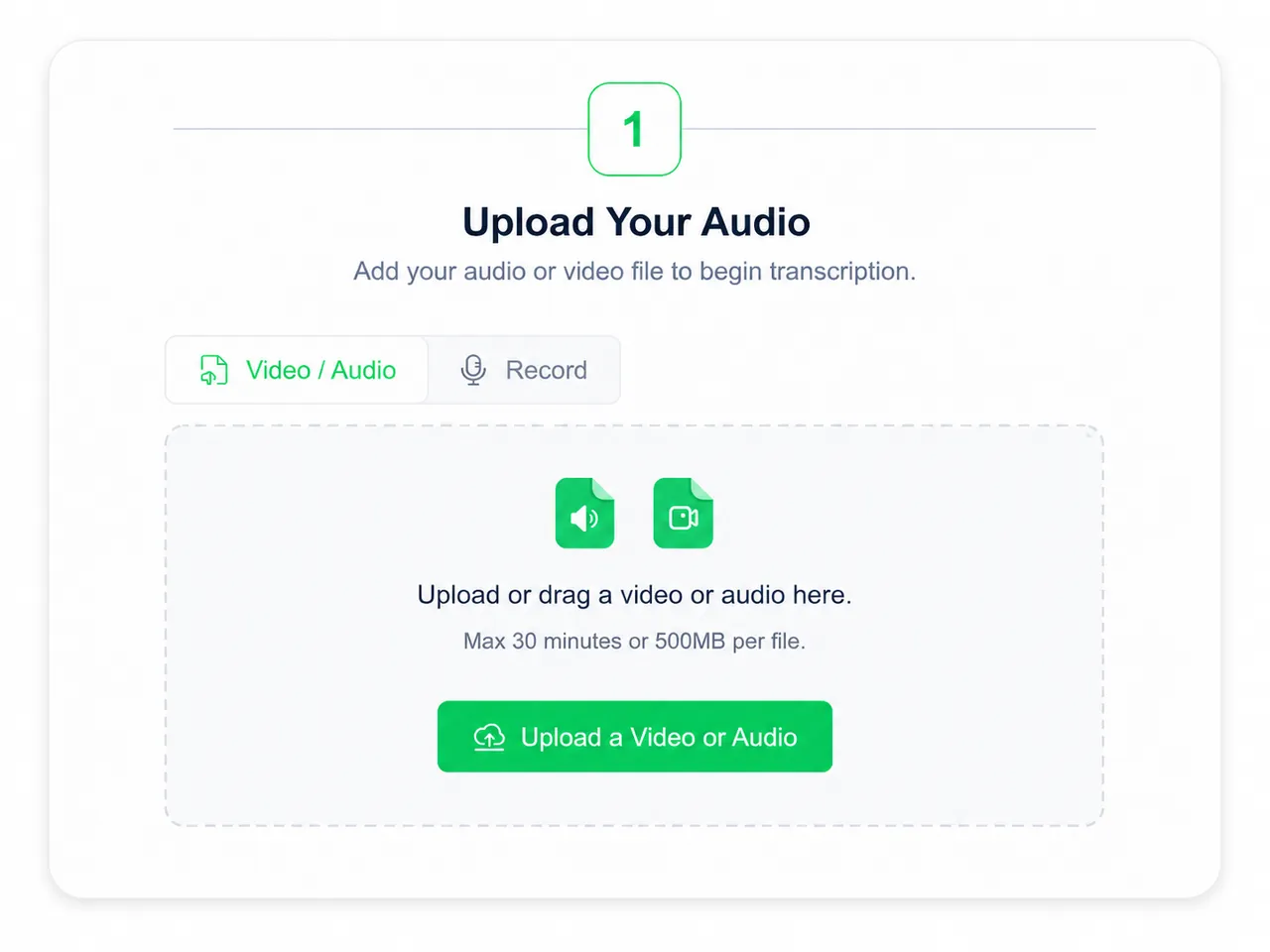Upload Your Audio