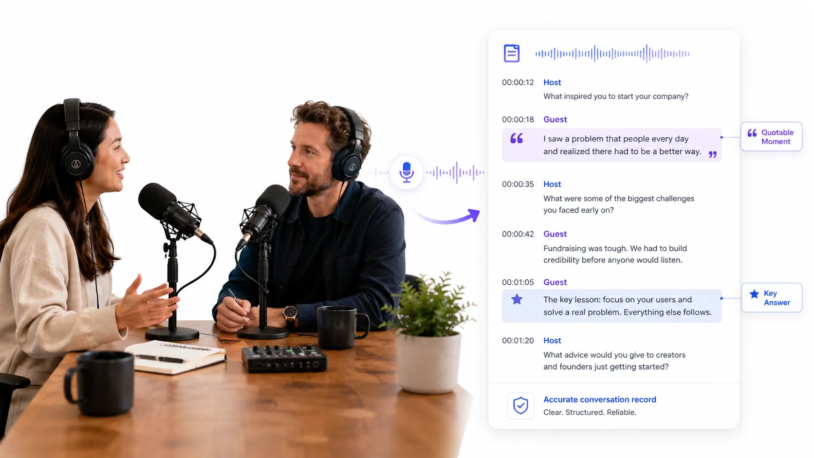 Podcast interview transcripts