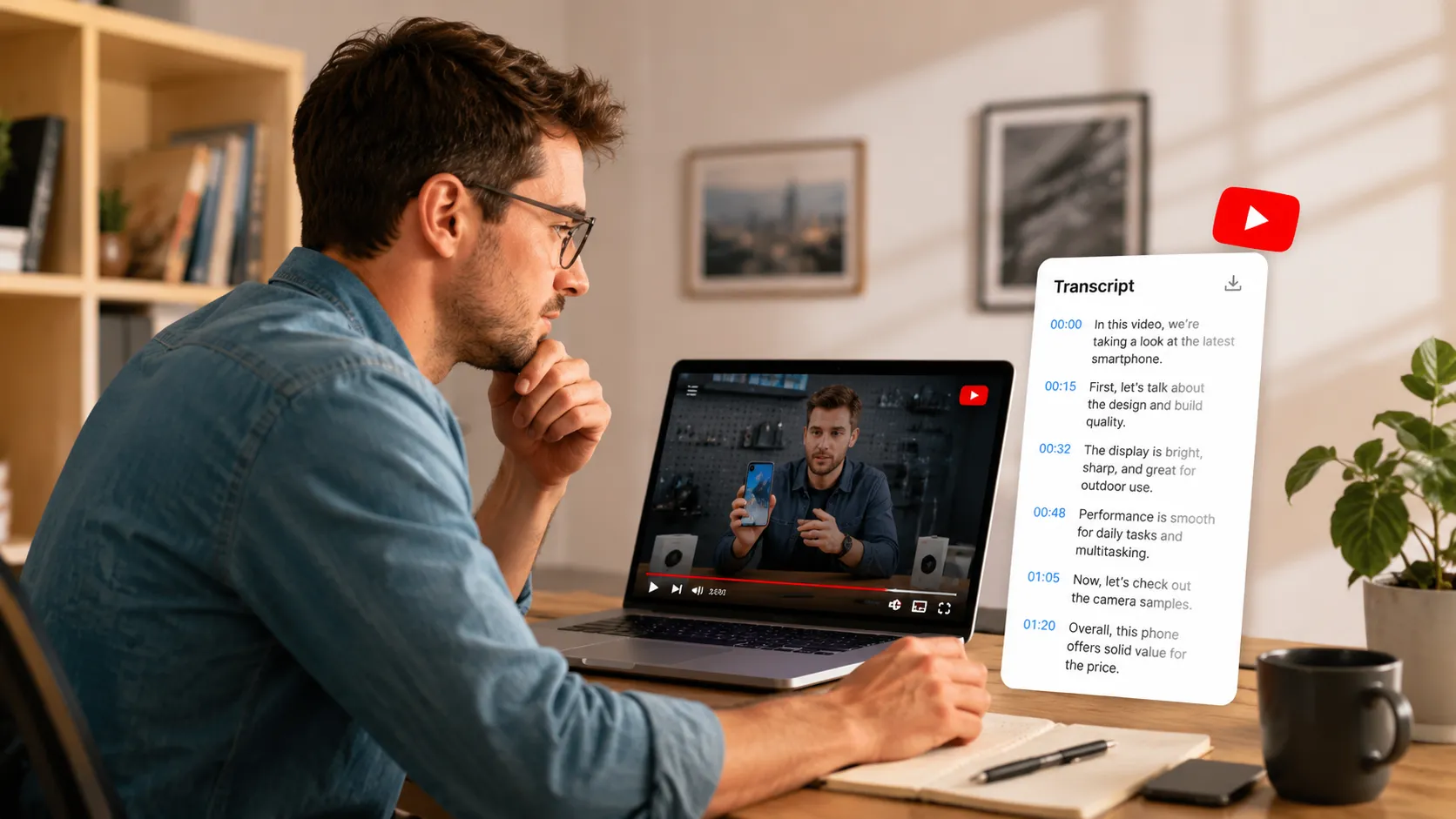 YouTube review and demo transcripts